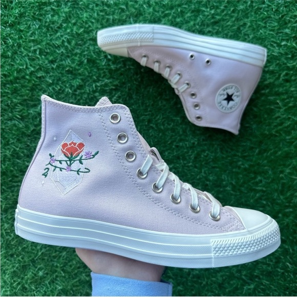 Converse Chuck Taylor All Star Hi Barely Rose Crystal Magic - Picture 4 of 10